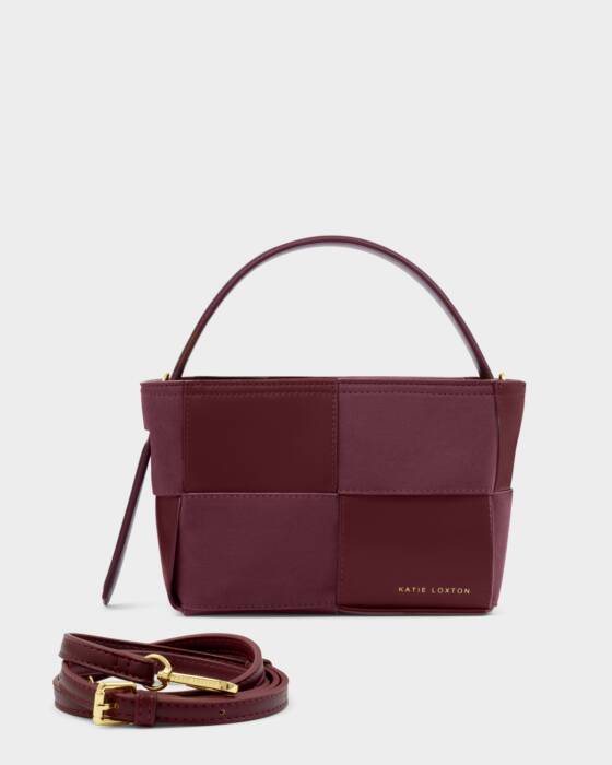 Taya Woven Suedette Top Handle Bag