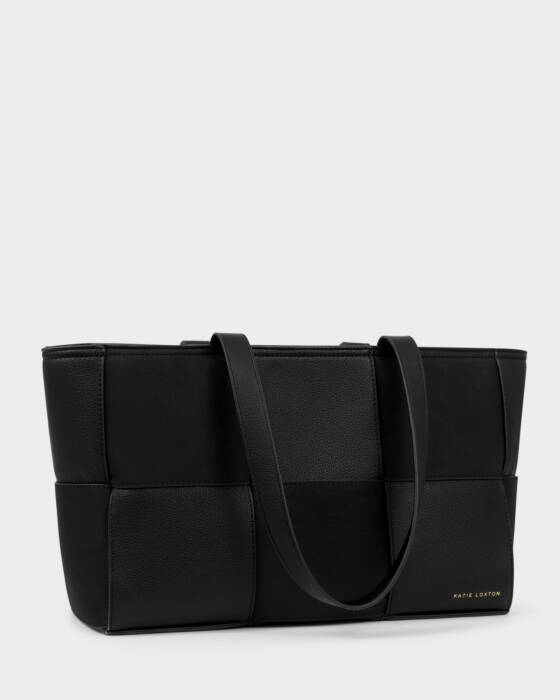Taya Woven Suedette Tote Bag