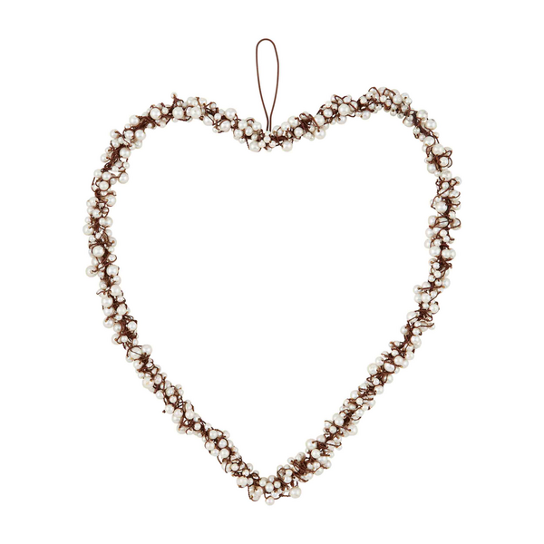 Pearl Wire Heart Decor