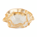 Gold Ruffle Glass Bowl Set