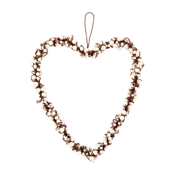 Pearl Wire Heart Decor